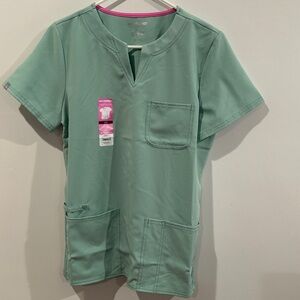 Scrubstar  Seasonal Notch Collar Top Size Small